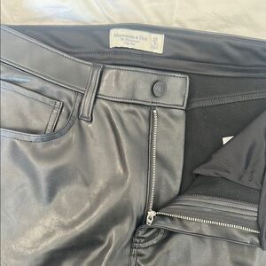 Abercrombie & Fitch Black Faux Leather Pants